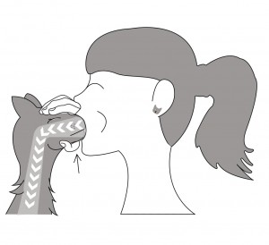 girl giving cat rescue breaths